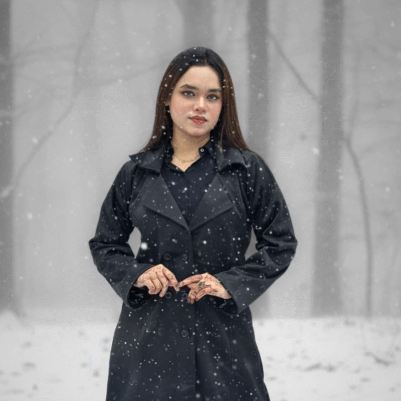 Stylish Ladies Overcoat ( Button System)